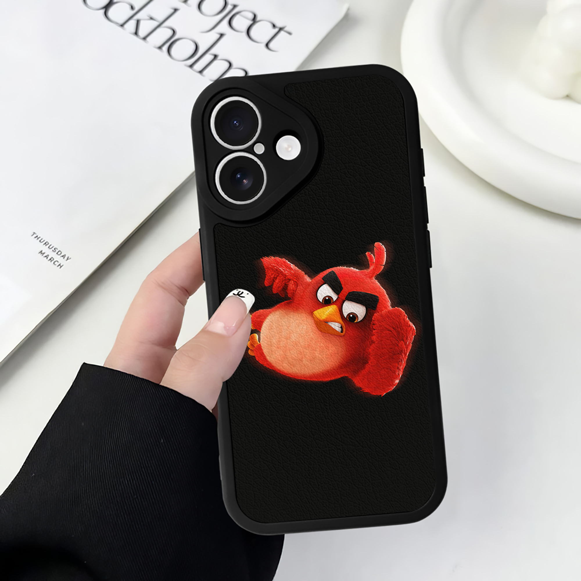 （画像用） Angry Birds アングリーバード 【iPhone 16シリーズ対応】シリコンスマホケース（レザー調） 材質：シリコン